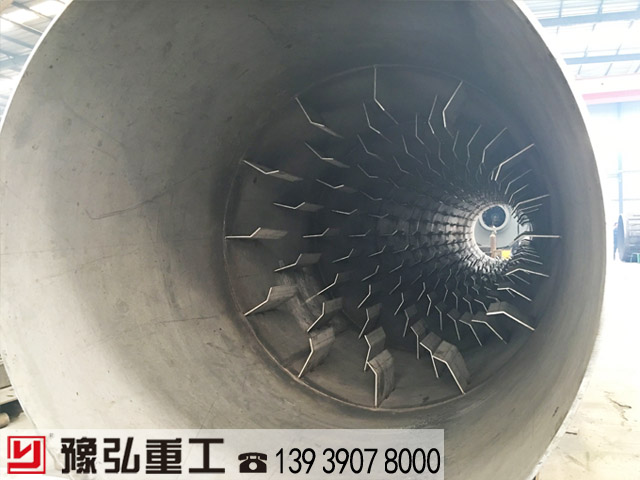 滾筒烘干機揚料板形式之一升舉式